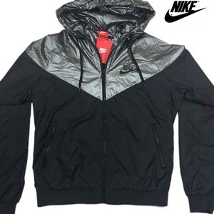nike windrunner metallic silver